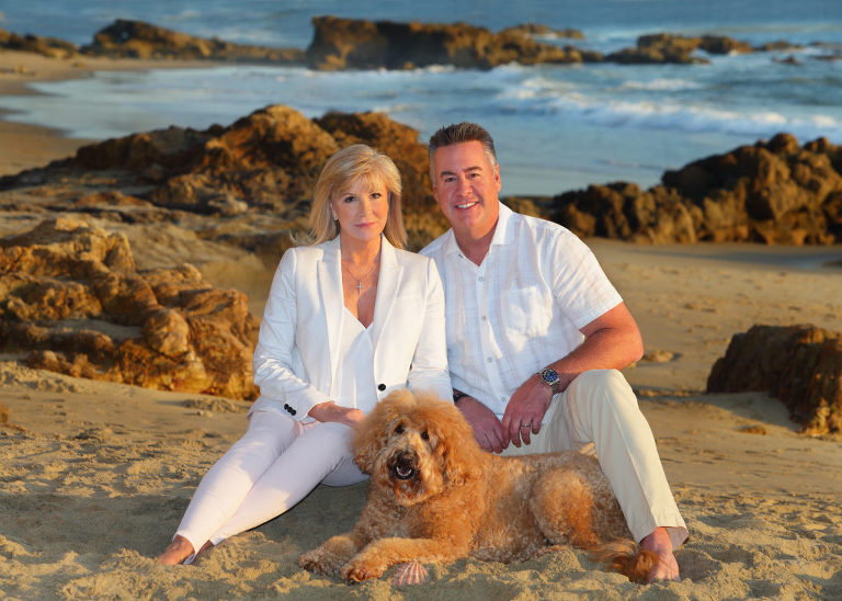 couple on beach in Laguna